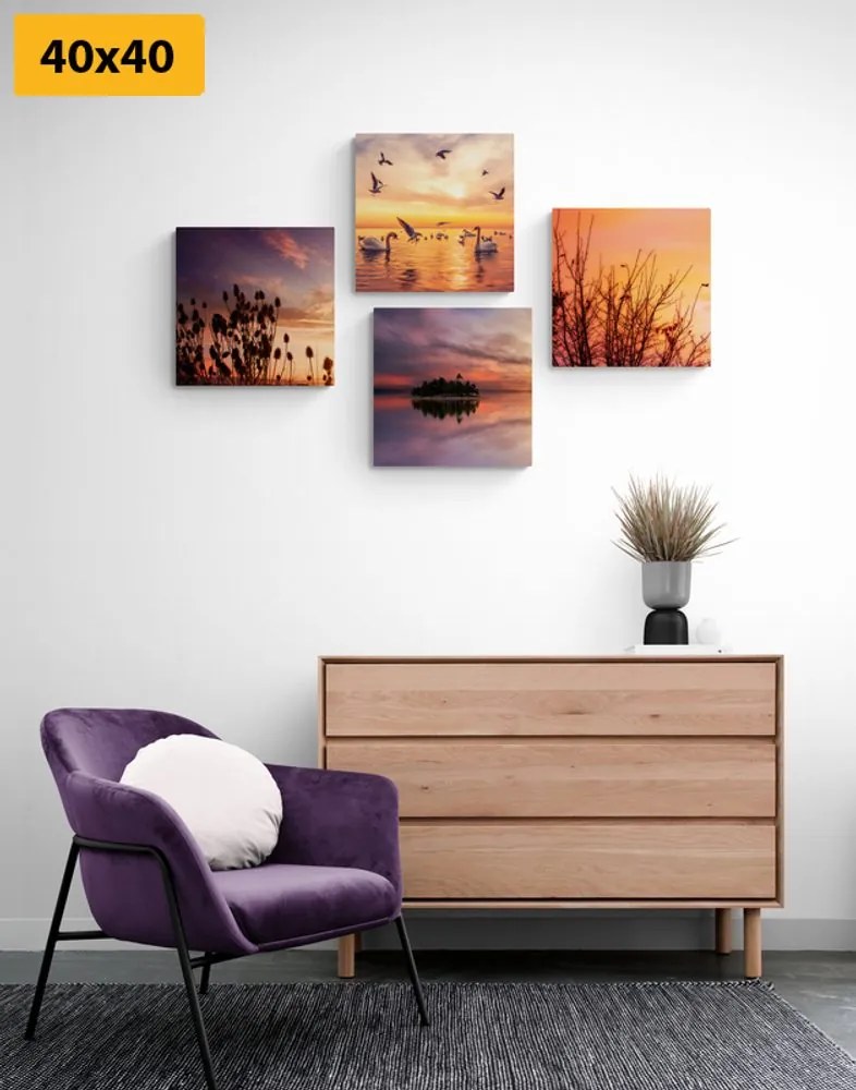 Set di quadri – Natura in versione romantica