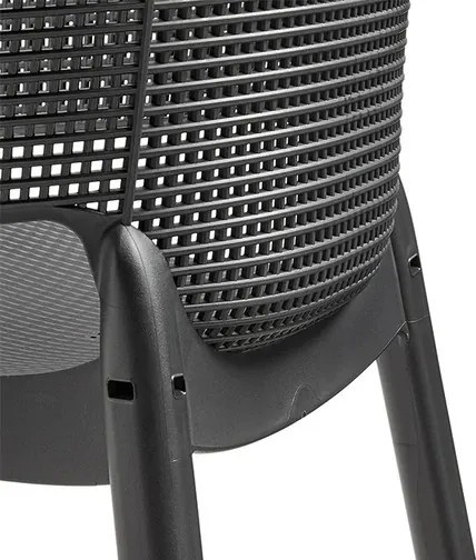 Sedie Da Esterno In Resina Design Moderno Con Braccioli Elisa Keter Grafite 4 Pezzi
