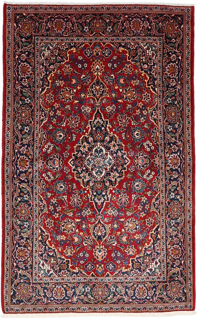 Kashan Tappeto 220x140 (Iran) Annodato A Mano