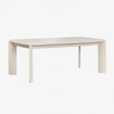 Tavolo Da Pranzo Rettangolare 200x100 Cm In Mdf Ginevra Tapioca Beige - Sklum