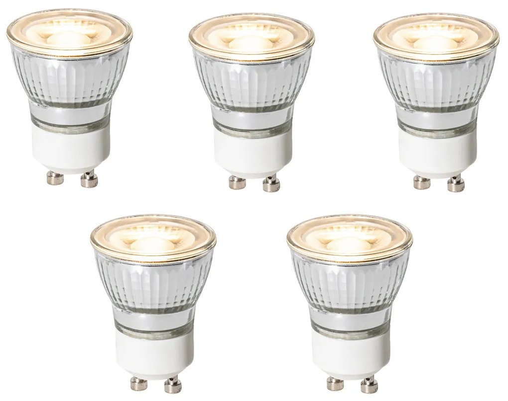 Set di 5 lampadine LED GU10 dimmerabili a 3 fasi 35mm 4W 220 lm 3000K