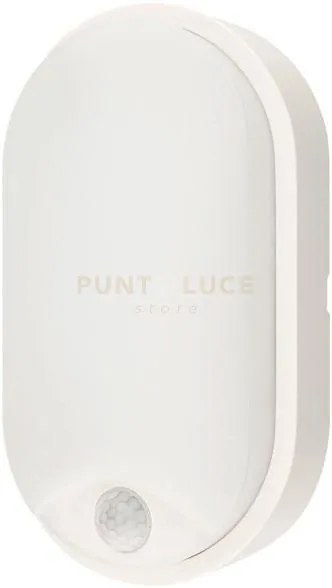 Plafoniera led sensitive bianca 14w 1000lm 3000k ip54 con sensore d...