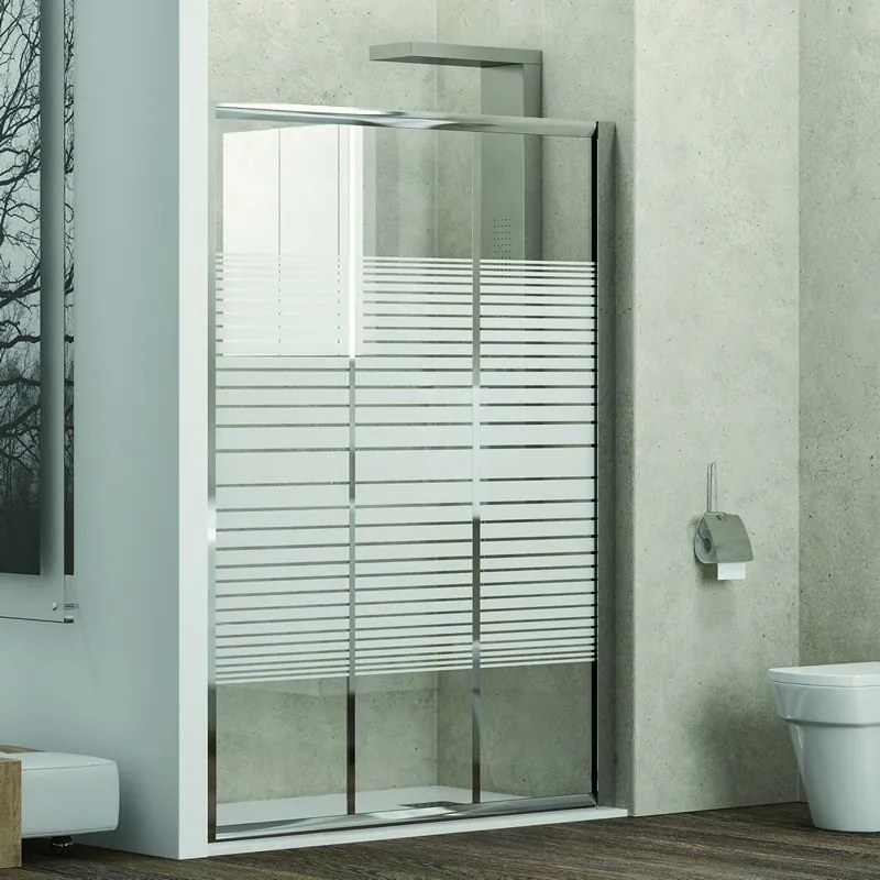 Porta doccia 105cm vetro serigrafato altezza 180cm KP3000 - KAMALU