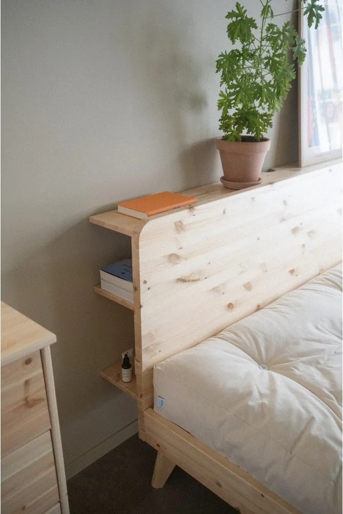 Letto matrimoniale in legno di pino con griglia 140x200 cm Retreat - Karup Design