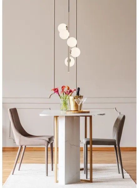 Zuma Line P0574-05E-F7AA - Lampadario a sospensione con filo ARCTURUS 5xG9/4W/230V oro