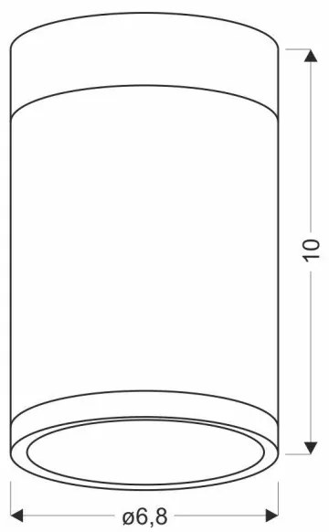 Plafoniera TUBA GU10/15W/230V