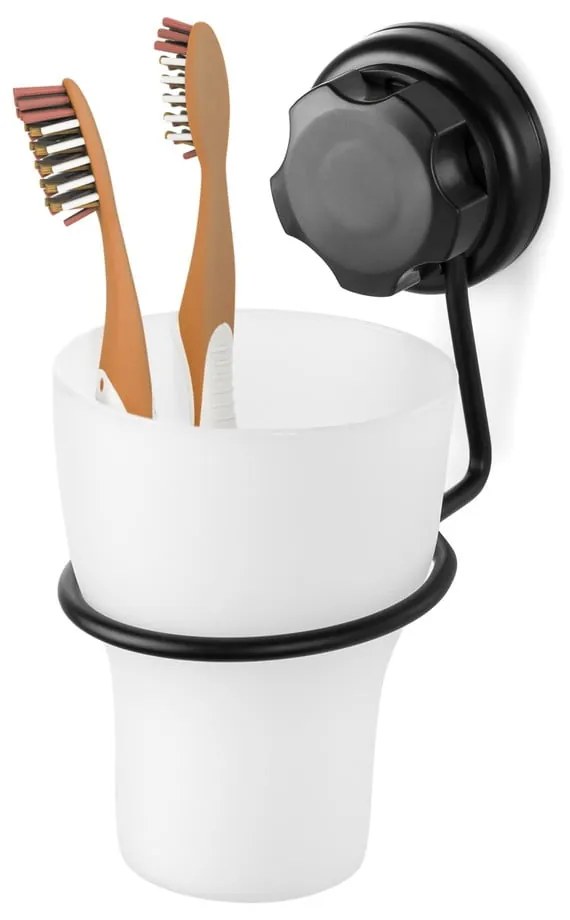Coppa nera autoportante in metallo per spazzolini da denti Bestlock Black - Compactor