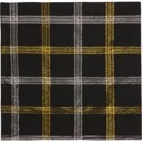 Centrotavola natalizio tartan nero e oro