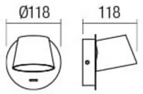 Redo 01-1738 - Applique a LED SHAKER LED/6W/230V bianco