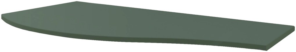 Top per lavabo Vague BADEN HAUS L 103 x H 1.6 x P 51 cm in legno, verde opaco, basetta dx
