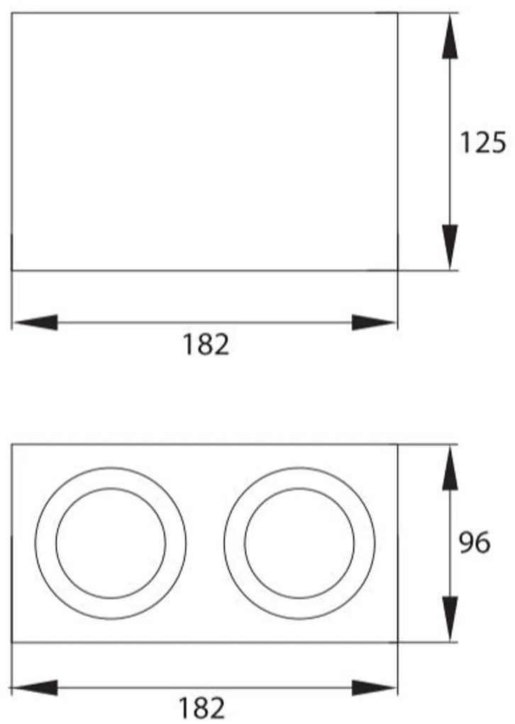 Applique da soffitto 2xGU10