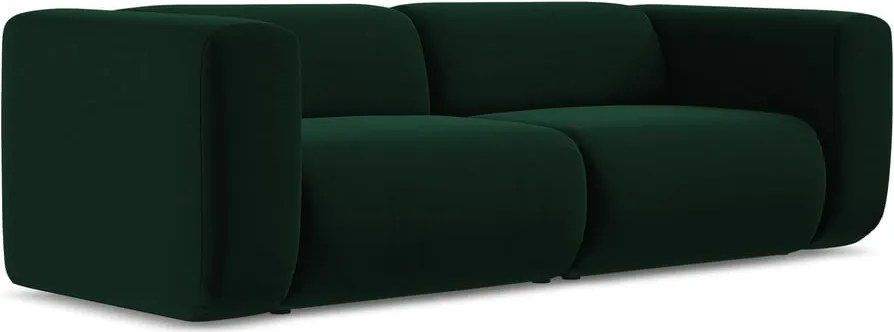 Divano verde scuro con rivestimento in velluto 228 cm Ekahi – Makamii