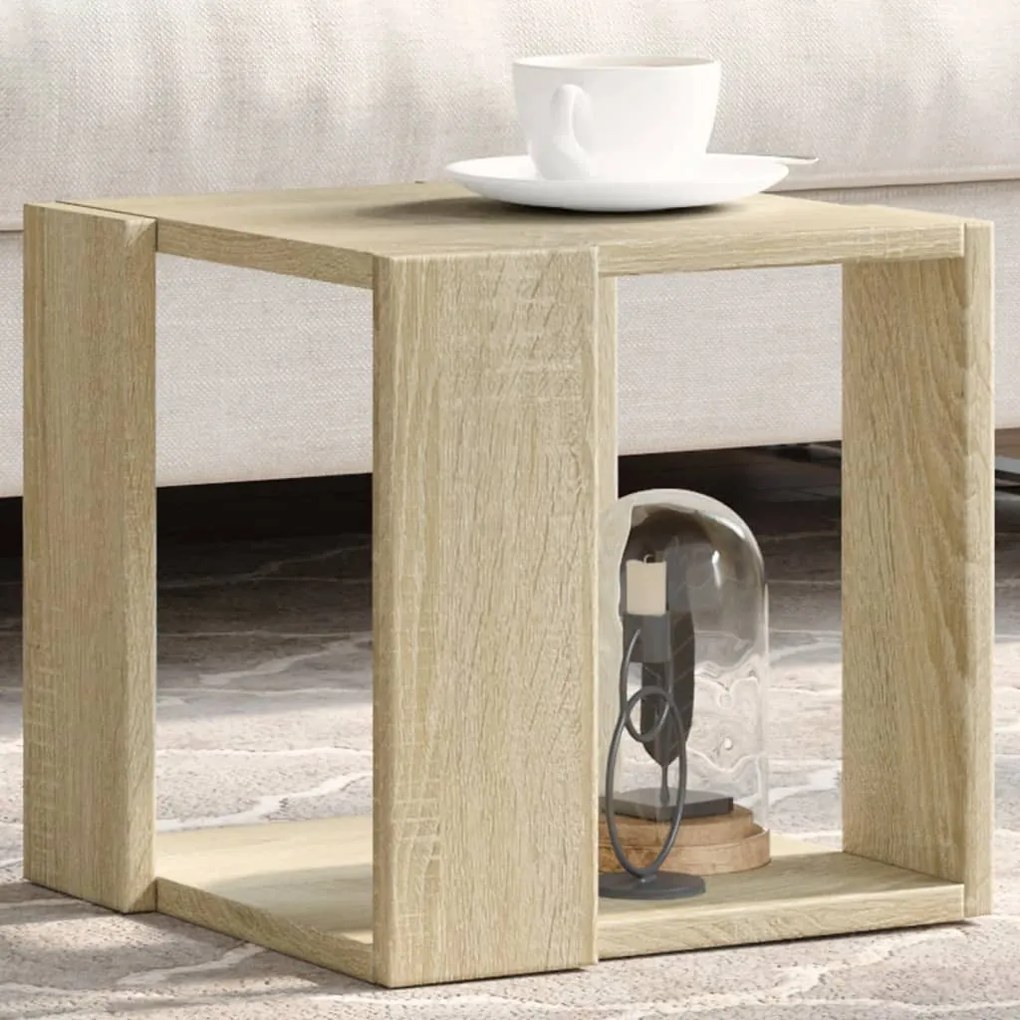 Tavolino Da Salotto Rovere Sonoma 32x32x30cm Legno Multistrato /
