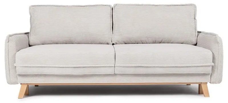 Divano letto in velluto a coste beige 218 cm Tori - Bonami Selection