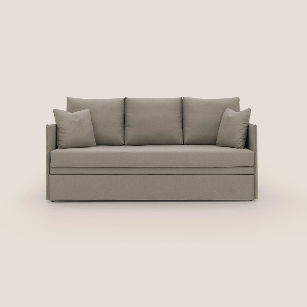 Brera Divano duplex con doppio letto in tessuto simil cotone impermeabile T13 tortora