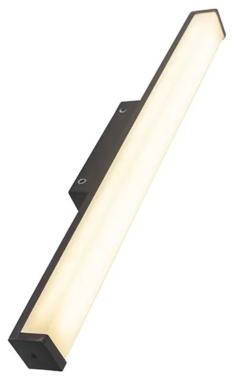 Lampada da parete moderna per bagno nera 62 cm IP44 - Cascada