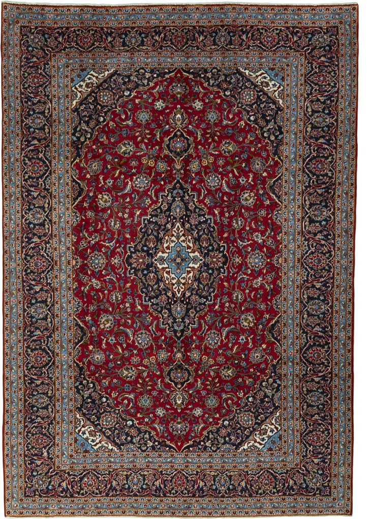 Kashan Tappeto persiano 360 x 250 Rosso (Iran) Annodato A Mano
