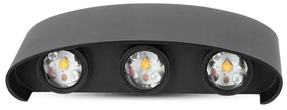 Applique LED da esterno 6xLED/6W/230V IP54 3000K nera