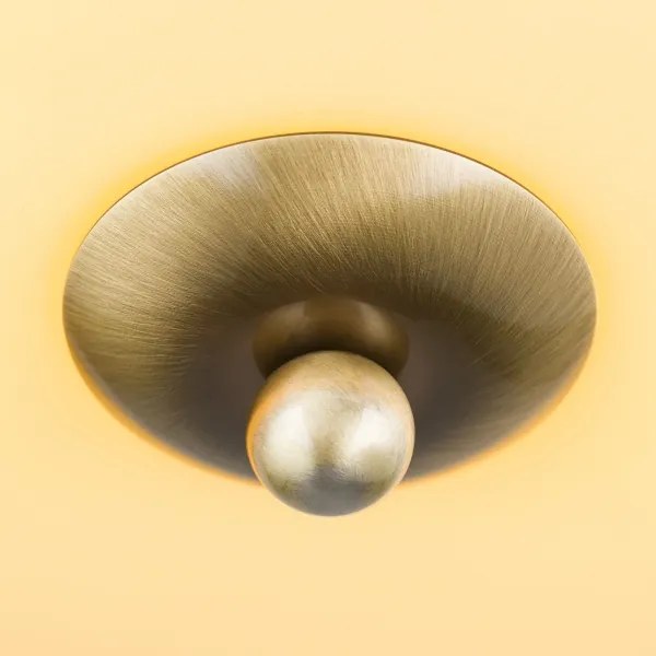 Orion DL 7-673 - Lampada da soffitto LANDHAUS 2xE27/60W/230V Ø 28 cm ottone/beige