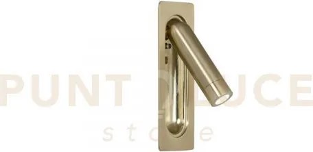 Applique a parete led ad incasso defoe orientabile oro 3w 300lm 300...