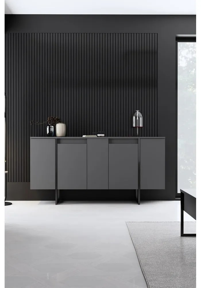 Credenza antracite 160x35 cm Luxe - Kalune Design