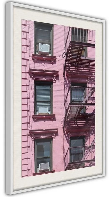 Poster  Pink Facade  Cornice Quadri Cornice d'oro con passe-partout, Larghezza x Altezza Home decor 20x30