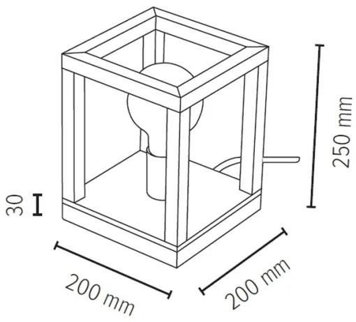 Spot-Light 7154174 - Lampada da tavolo KAGO 1xE27/60W/230V rovere opaco