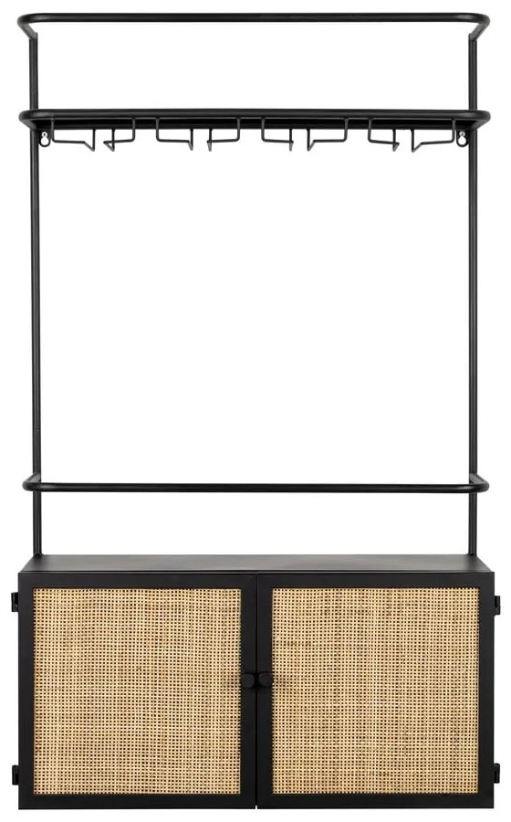 Portabottiglie in rattan nero 18x100 cm Guuji - White Label