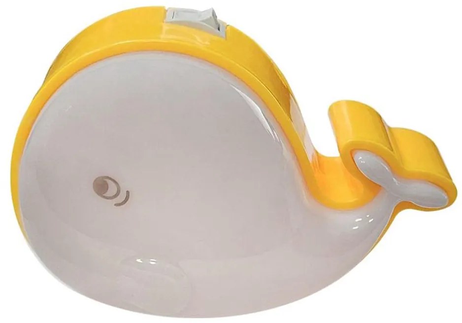 Lampada notturna LED per bambini LED/0,5W/230V balena