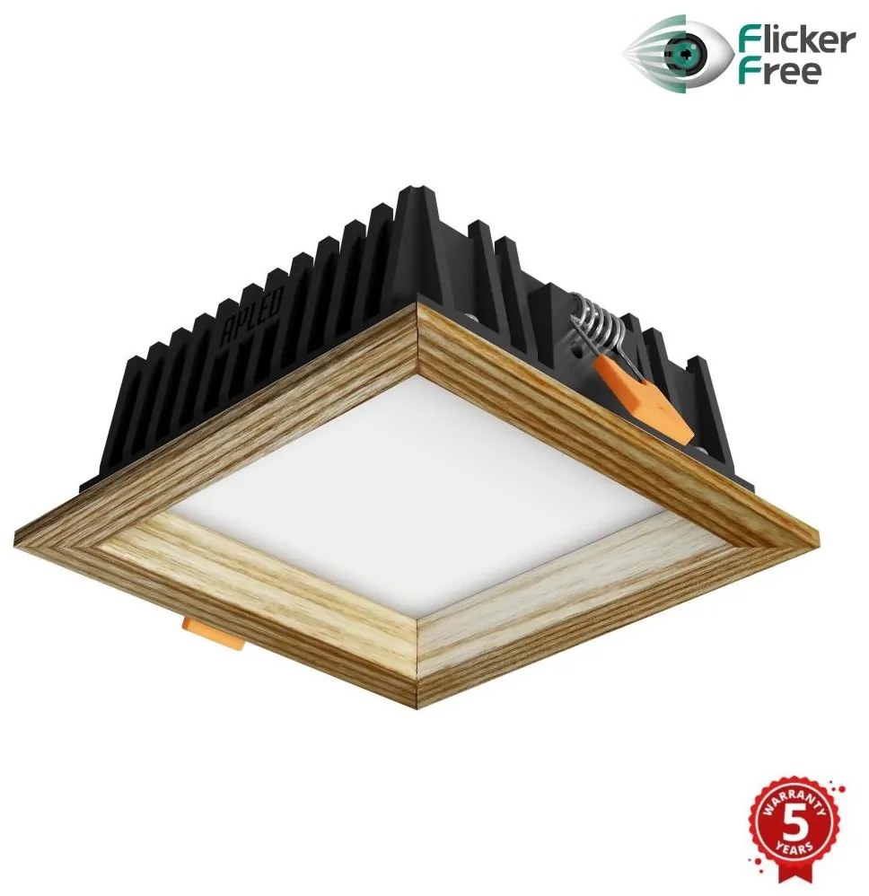 APLED - Lampada LED SQUARE WOODLINE LED/6W/230V 4000K 12x12 cm cenere legno solido