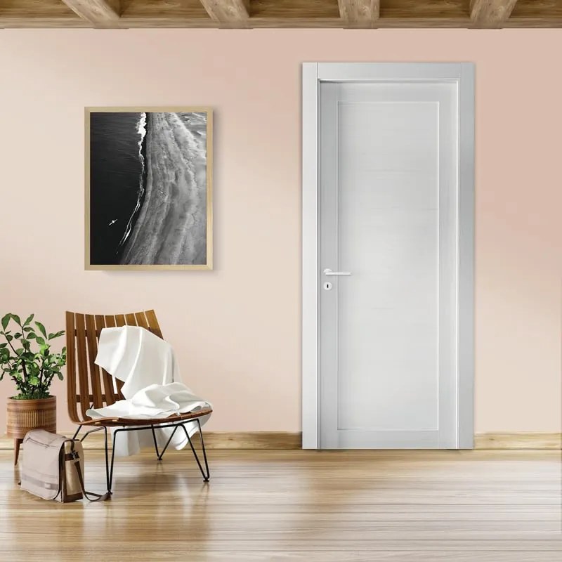 Porta interna a battente Nilo in MDF colore bianco, L 70 x H 210 cm, apertura reversibile