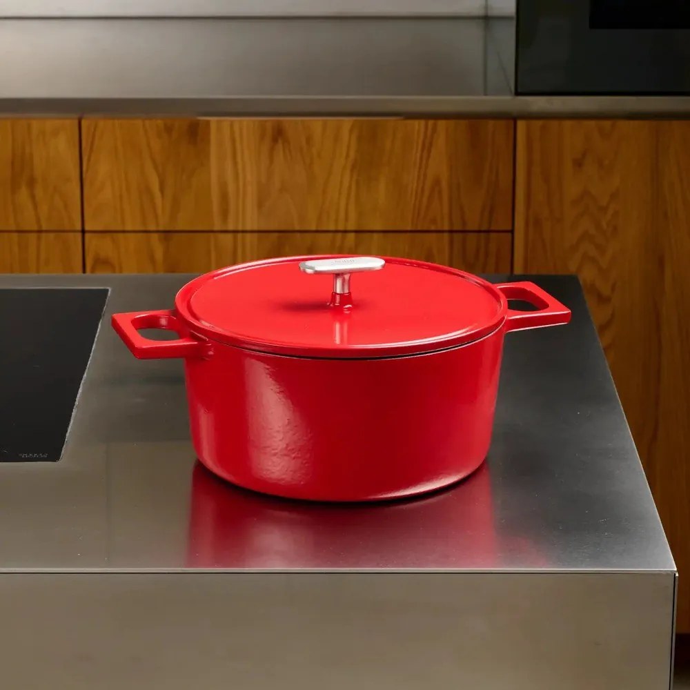 Casseruola in ghisa con coperchio incluso adatta all'induzione 5,5 l Mattia 3.0 – FABINI