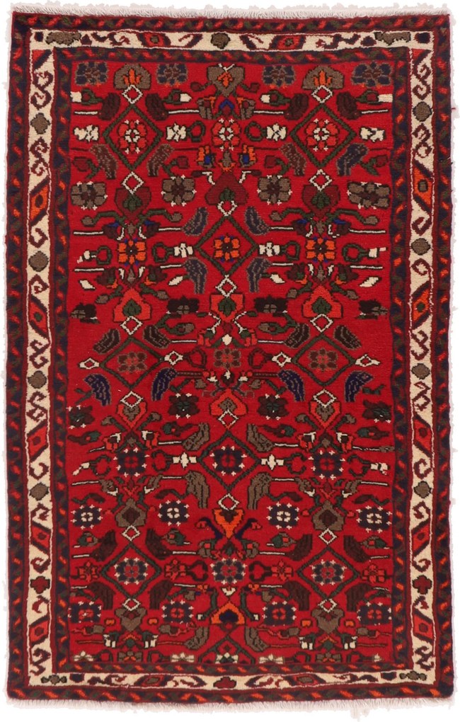 Hamedan Tappeto 90 x 140 (Iran) Annodato A Mano