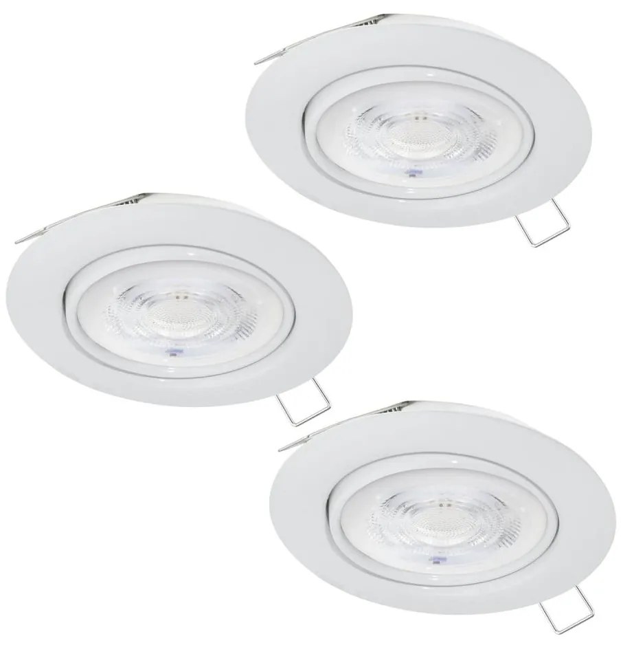 Eglo 901759 - SET 3xLED Lampada da bagno FAVAZZINA 1xGU10/4W/230V IP44 bianco
