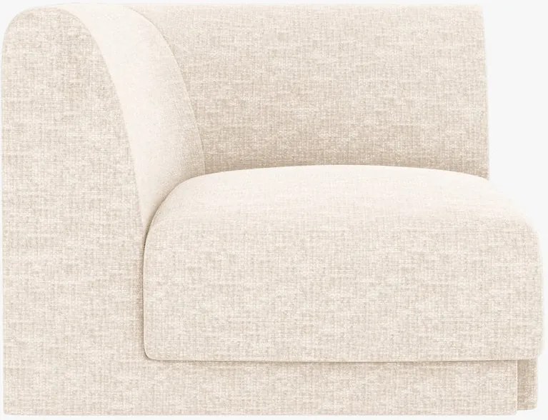 Modulo angolare Miley con schienali in tessuto chenille – L90 cm