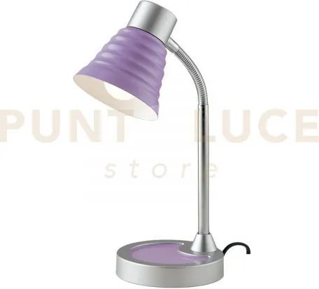Lampada da scrivania  leonardo viola 1 luce attacco e14 13x39cm