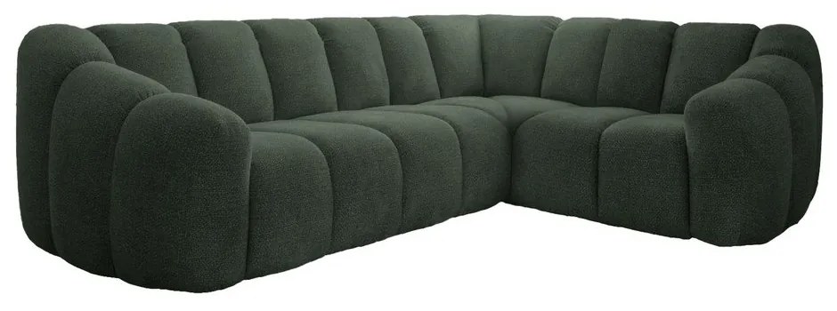 Divano angolare verde scuro (con penisola a destra/a L) Shell – Miuform