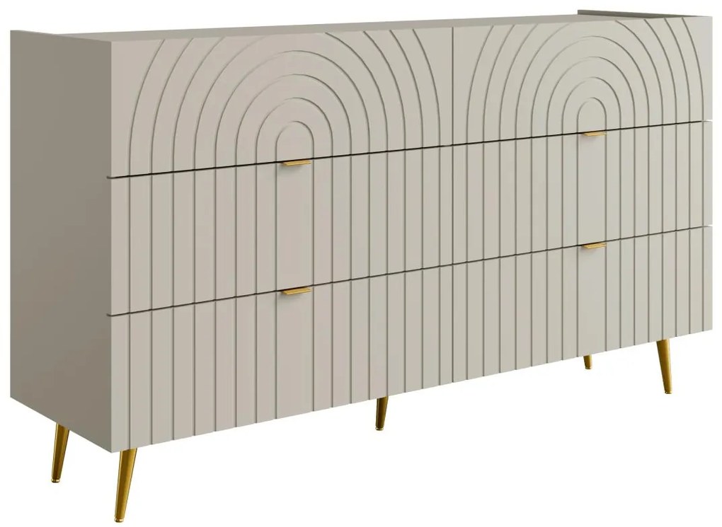 Comò 6 cassetti Beige  - NORSIM di PASCAL MORABITO