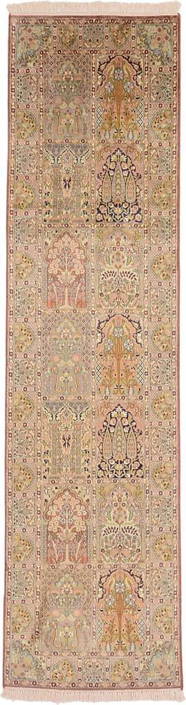 Cashmere Silk Tappeto 300x90 (Indian) Annodato A Mano