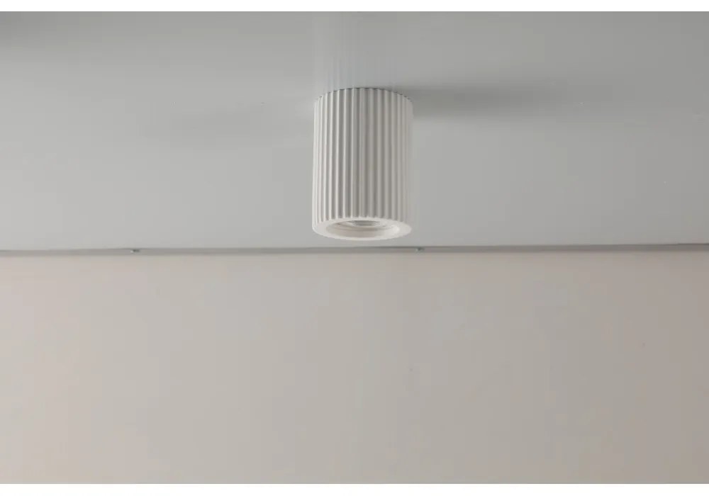 Plafoniera LED GU10 e GU5.3 in Gesso Pitturabile Rotonda Ø70x90mm Materiale Gesso