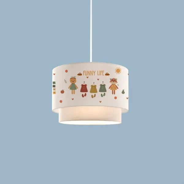 Lampadario per bambini CANDY 1xE27/40W/230V bianco/multicolore