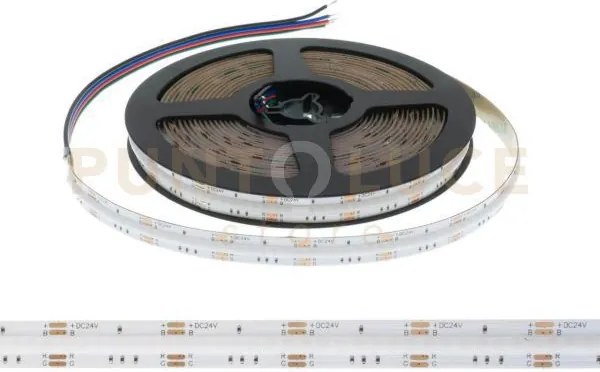 Strip led cob rgb 576led per mt 24v 14w per mt ip20 pcb10mm cut62,5...