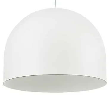 Sospensione Industrial-Minimal Tall Metallo Bianco 1 Luce E27