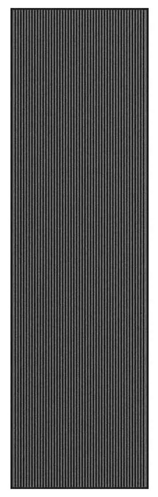 Zerbino A Strisce Nere E Grigie 115x400 Cm /