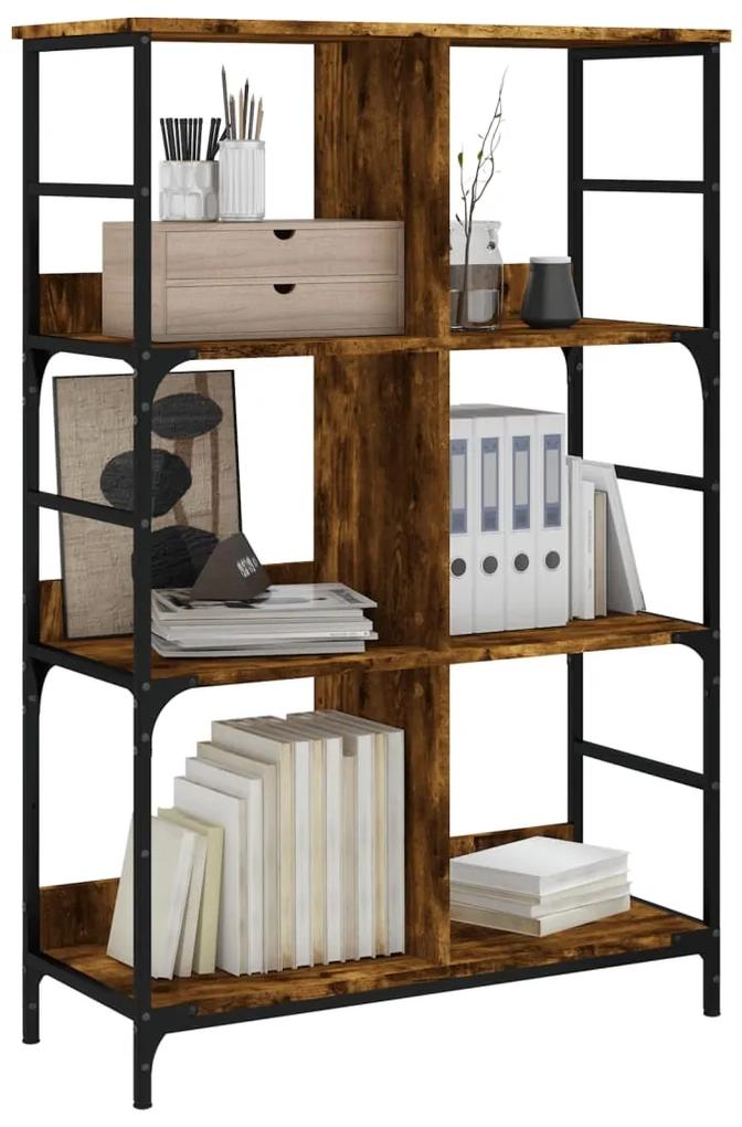 Libreria rovere fumo 78,5x33x117,5 cm in legno multistrato
