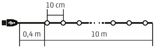 LED RGB Catena di Natale dimmerabile 100xLED/29 funzioni 10,4m