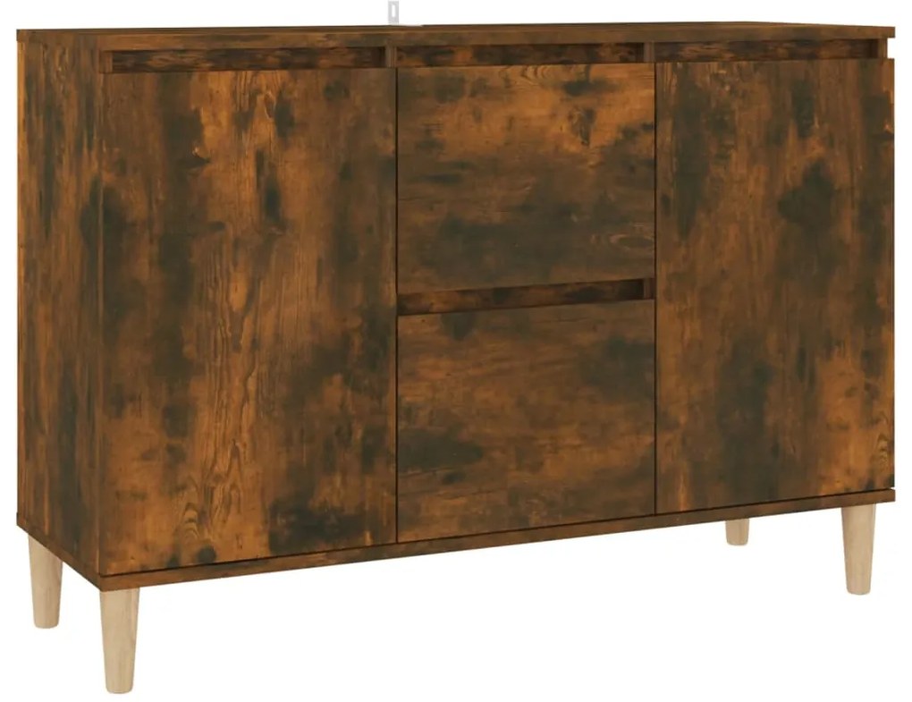 Credenza rovere fumo 103,5x35x70 cm in legno multistrato