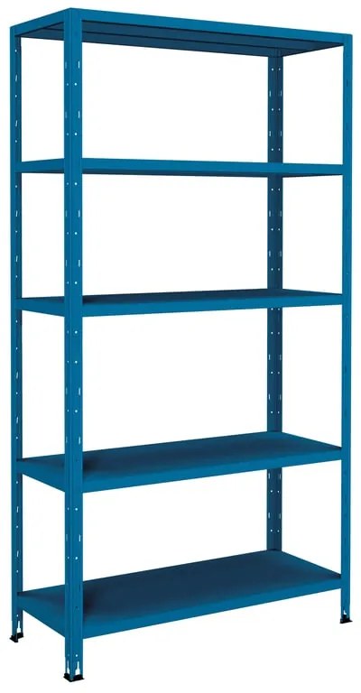Scaffale in kit 5 ripiani Crosser L 100 x P 40 x H 188 cm blu 5010, portata per ripiano 130 kg