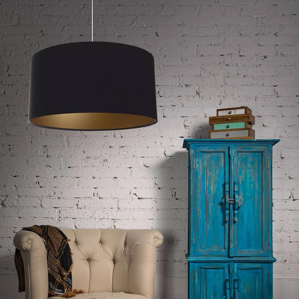 Maco Design Lampada a sospensione Salina, nero/oro, Ø 40 cm