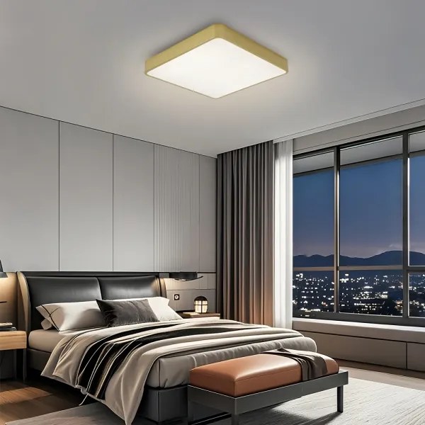 Brilagi-LED Plafoniera dimmerabile POOL LED/48W/230V 3000-6000K 50x50 cm dorata + telecomando